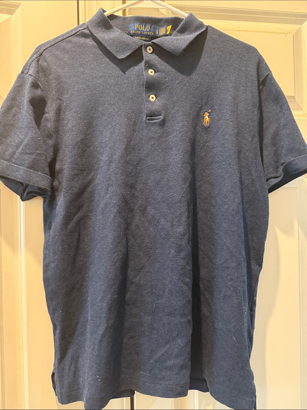 Polo by Ralph Lauren Navy Short-Sleeve Polo with Yellow Pony
